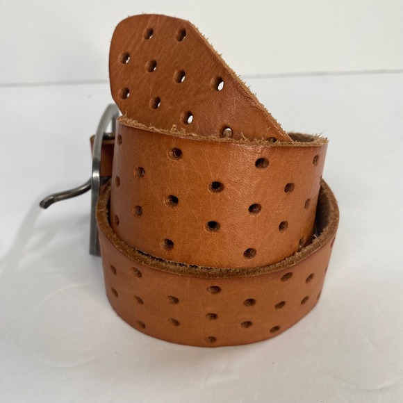 American Eagle Outfitters Leather Belt Hole Brown XS Y2k Western Boho Indie - Picture 3 of 9